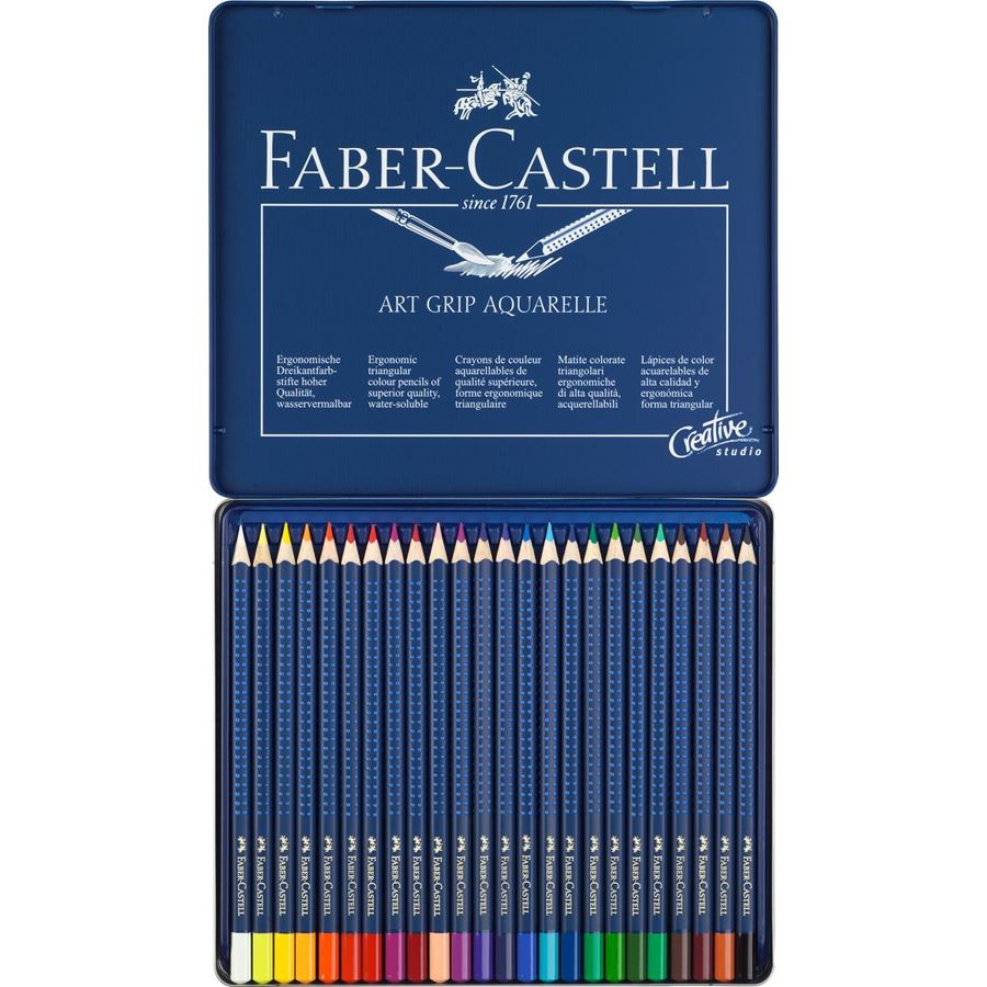 Faber-Castell - Pastelky Art Grip akvarel plech.krabička 24ks
