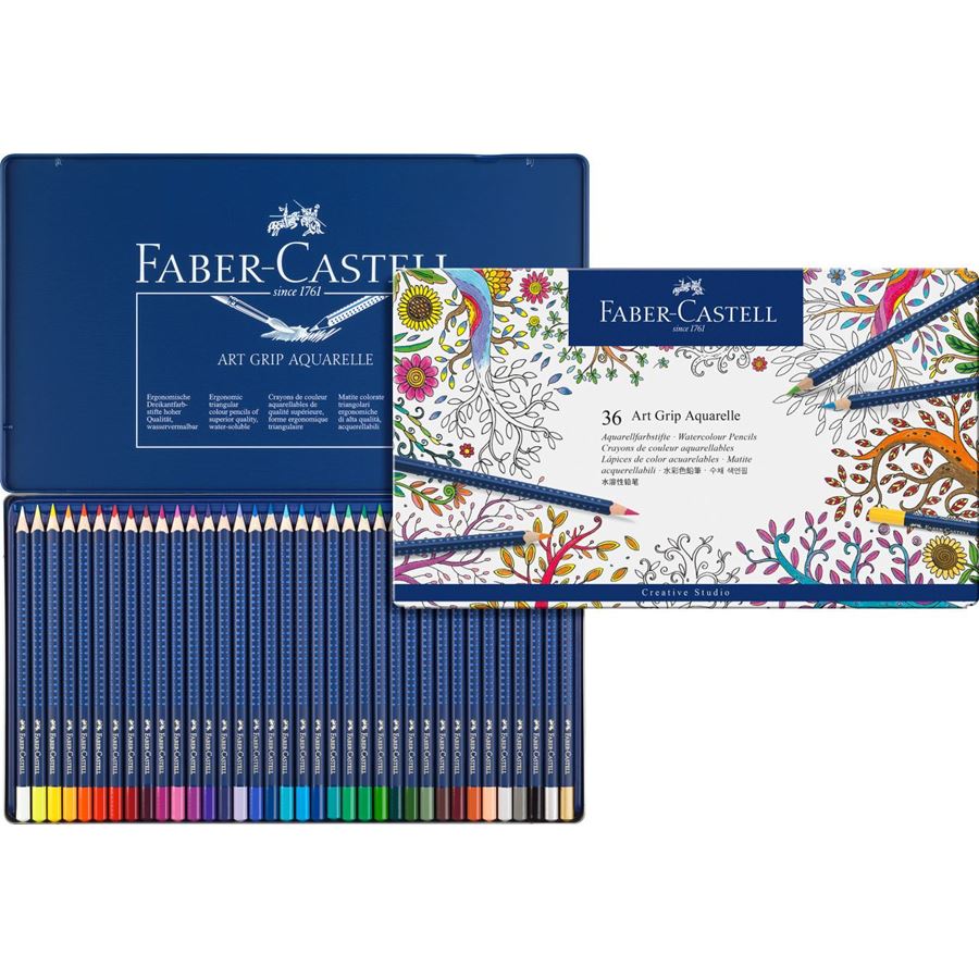 Faber-Castell - Pastelky Art Grip akvarel plech.krabička 36ks