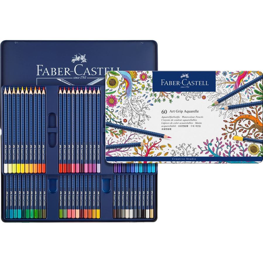 Faber-Castell - Pastelky Art Grip akvarel plech.krabička 60ks