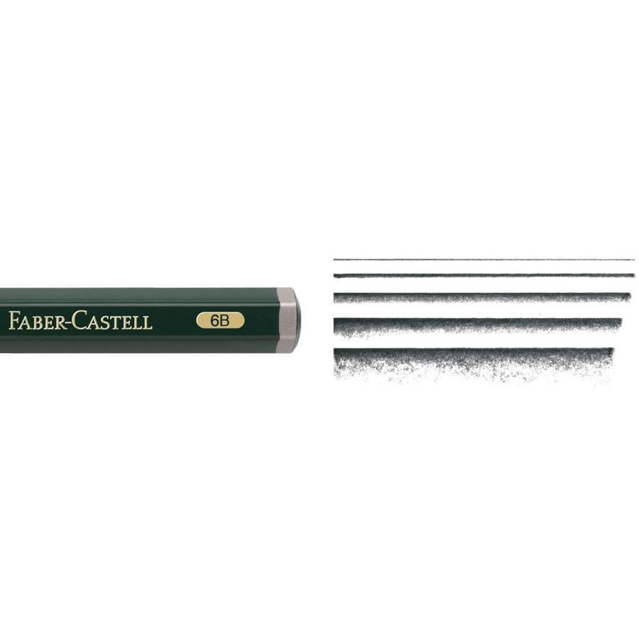 Faber-Castell - Grafitová tužka Castell 9000 Jumbo, 6B