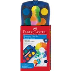 Faber-Castell - Vodové barvy Connector, modrá paleta, 12 barev