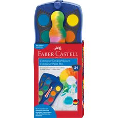 Faber-Castell - Vodové barvy Connector, modrá paleta, 24 barev