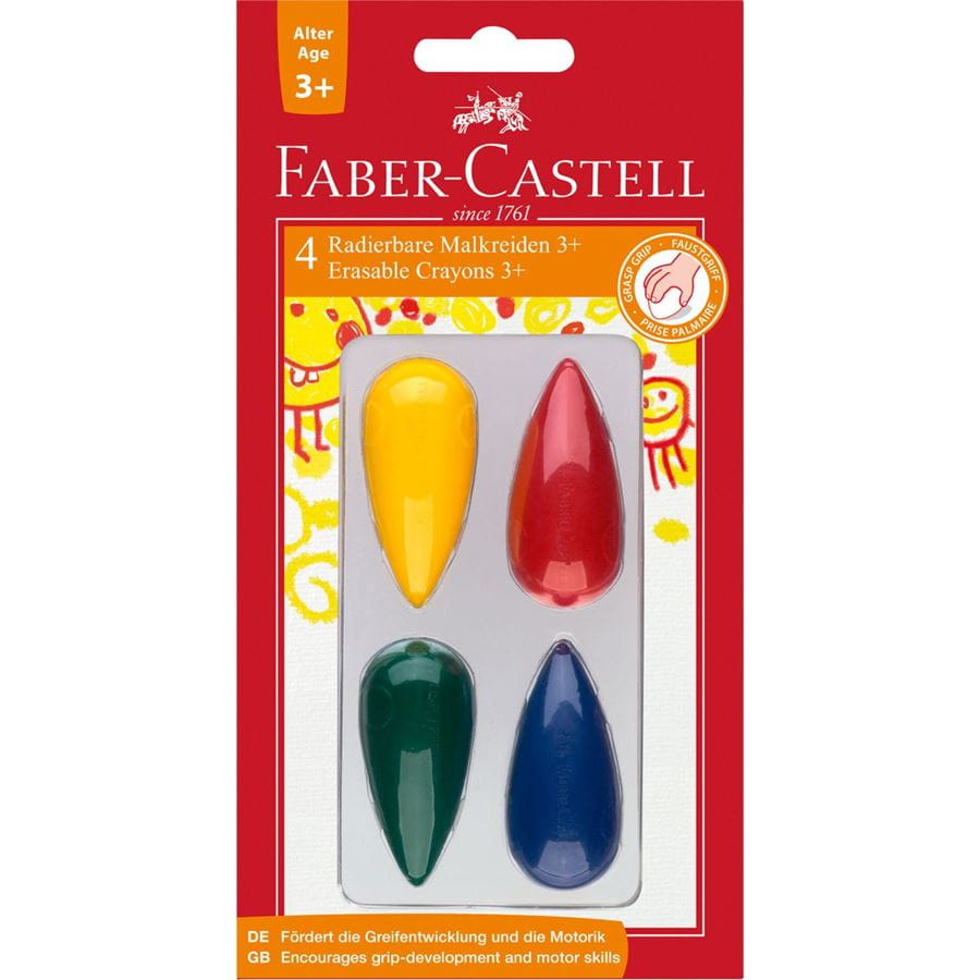 Faber-Castell - Voskovky do dlaně, plastové pouzdro 4 ks