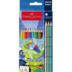 Faber-Castell - Pastelka Colour Grip Dinosaur, pap. krabička 10+3 ks