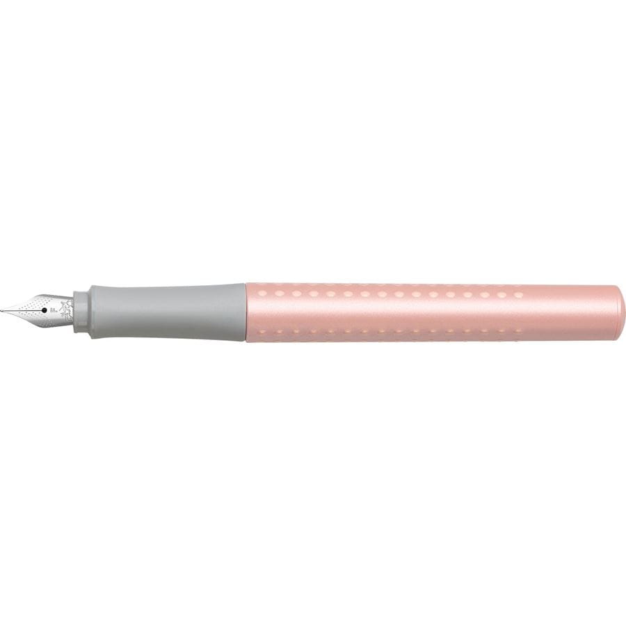 Faber-Castell - Plnicí pero Grip F, Perleťová kolekce, růžová