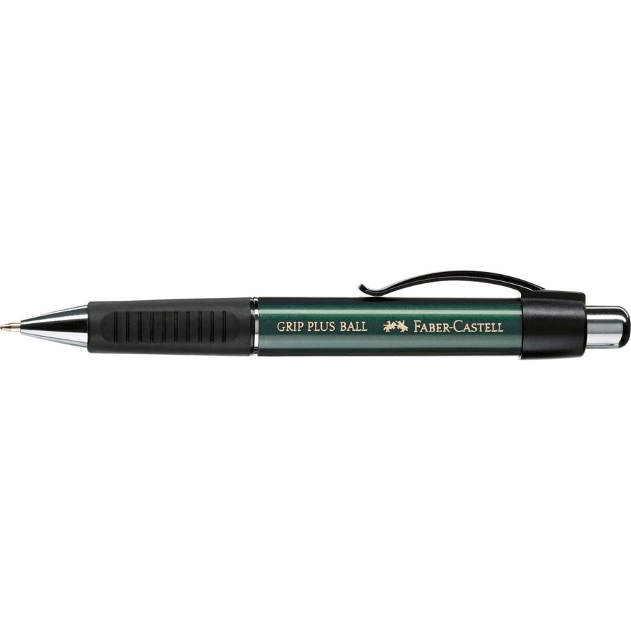 Faber-Castell - Kuličkové pero Grip Plus Ball, zelená metalická 