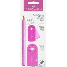 Faber-Castell - Grafitová tužka Jumbo Sparkle, perleťově růžová