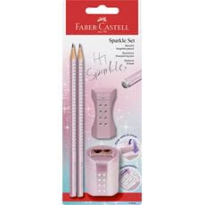 Faber-Castell - Grafitová tužka Sparkle, rose metallic, blist. karta 4 ks