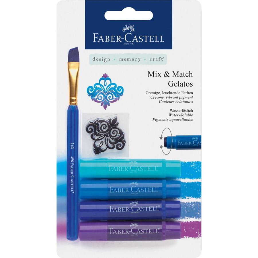 Faber-Castell - Gelatos modrá kolekce, blistr 4 ks + příslušenství