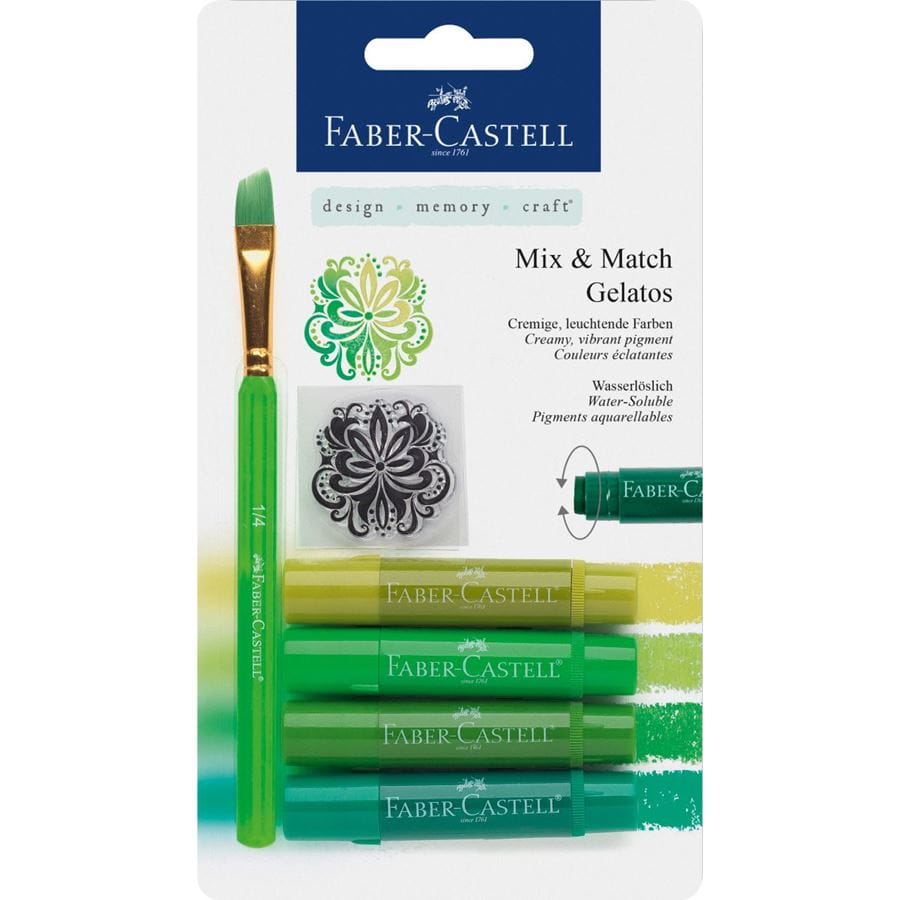 Faber-Castell - Gelatos zelená kolekce, blistr 4 ks + příslušenství