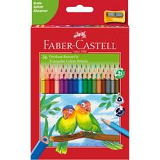 Faber-Castell - Pastelka trojhranná, papírová krabička 36 ks