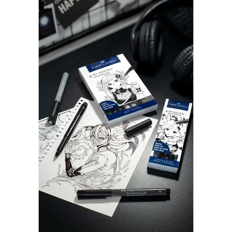 Faber-Castell - Popisovač Pitt Artist Pen Manga, pl. pouzdro 8 ks