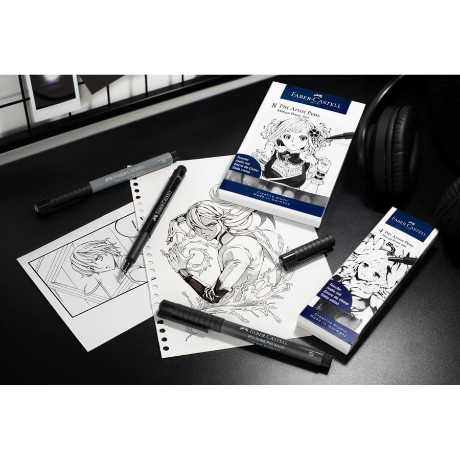Faber-Castell - Popisovač Pitt Artist Pen Manga, pl. pouzdro 4 ks