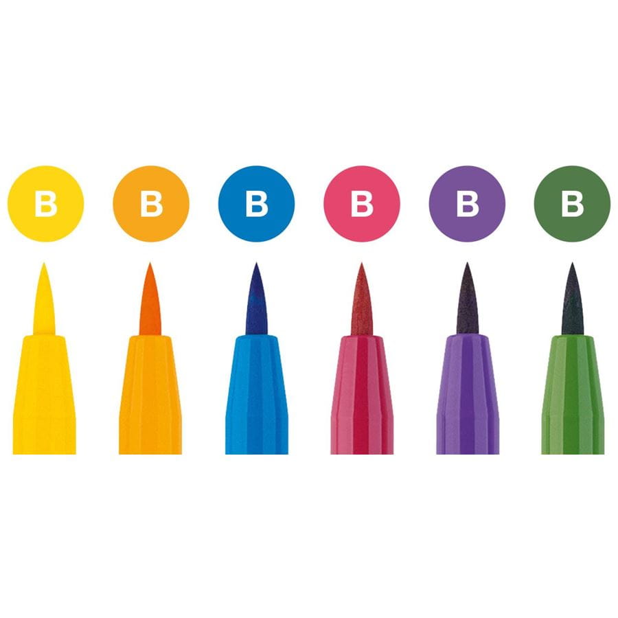 Faber-Castell - Popisovač Pitt Artist Pen Basic, 6ks základní barvy