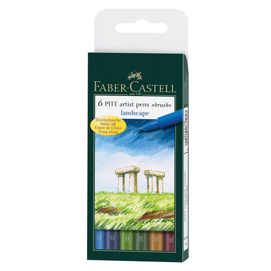 Faber-Castell - Popisovač Pitt Artist Pen Landscape, 6ks krajina