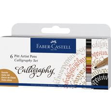 Faber-Castell - Popisovač Pitt Artist Pen Calligraphy, sada 6 ks