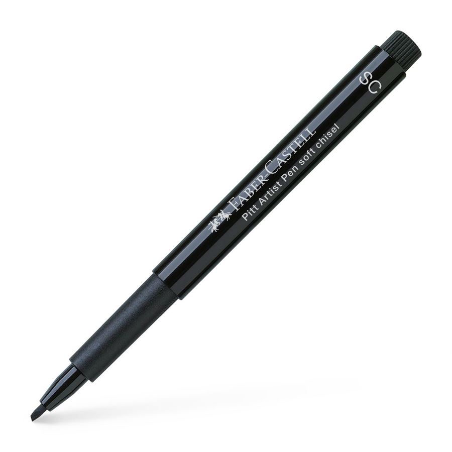 Faber-Castell - Popisovač Pitt Artist Pen SC soft chisel, černá