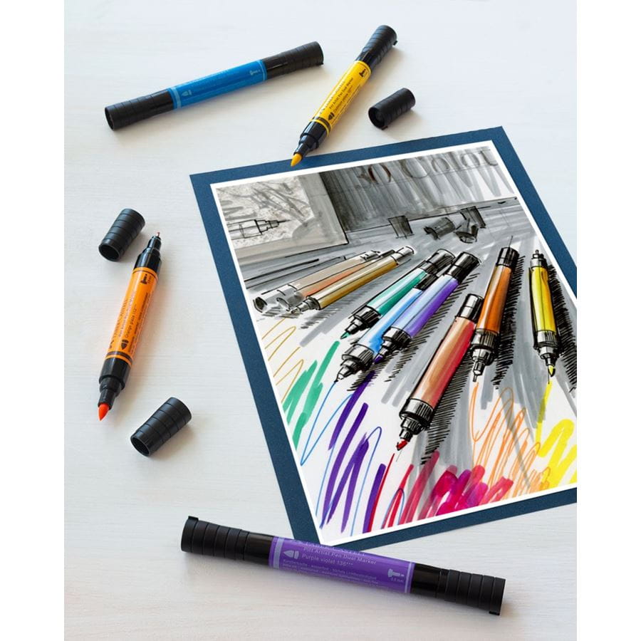 Faber-Castell - Popisovač Pitt Artist Pen Dual, plastové pouzdro 30 ks
