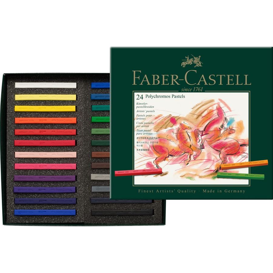 Faber-Castell - Pastely Polychromos, papírová krabička 24 ks