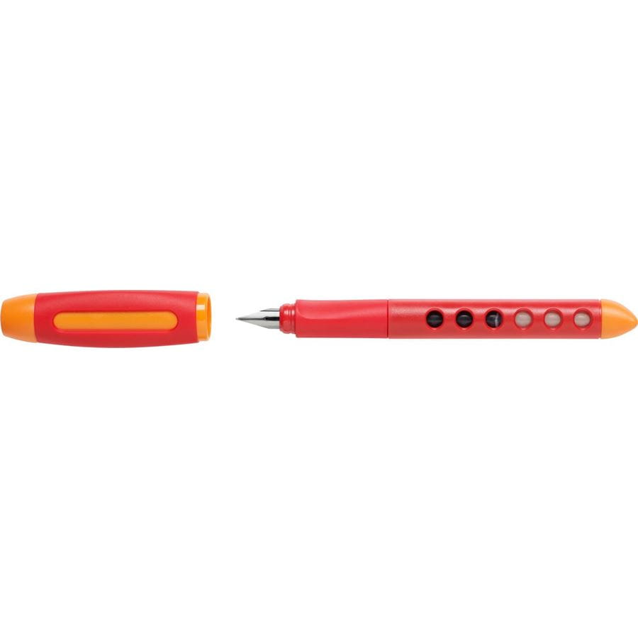 Faber-Castell - Plnicí pero Scribolino pro praváky, červená