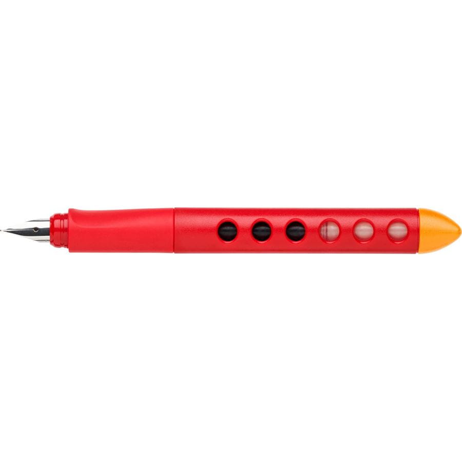 Faber-Castell - Plnicí pero Scribolino pro praváky, červená