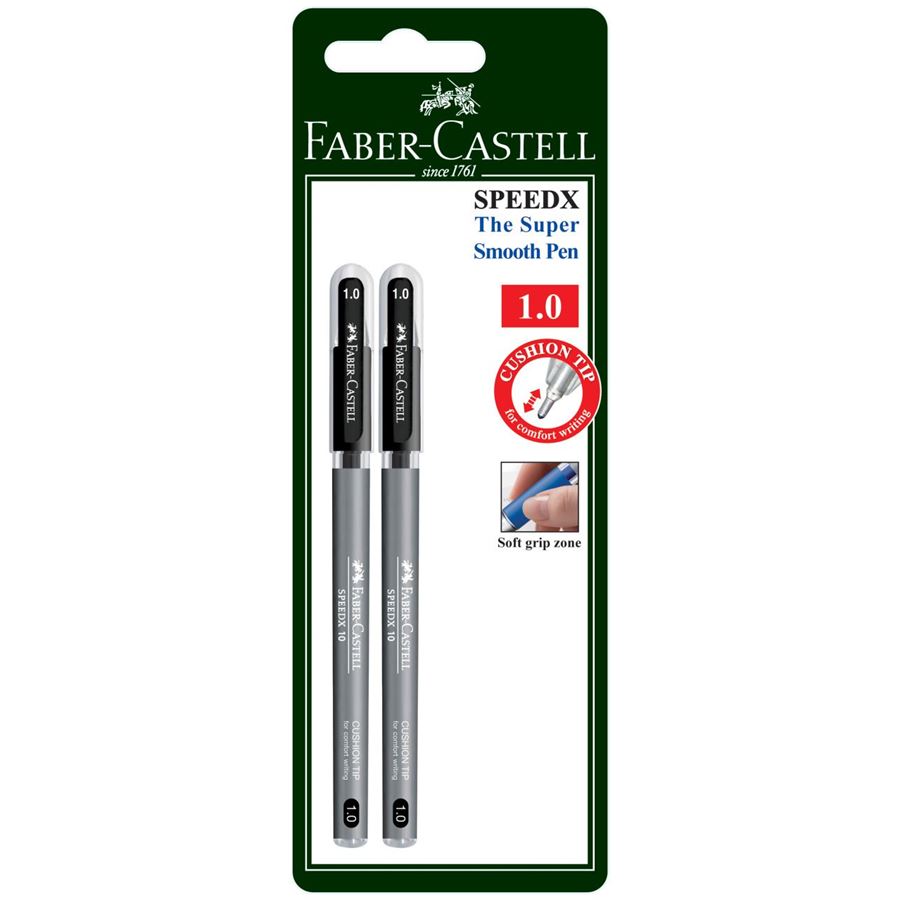 Faber-Castell - Kuličkové pero SPEEDX 1.0mm, BL 2ks, modrá