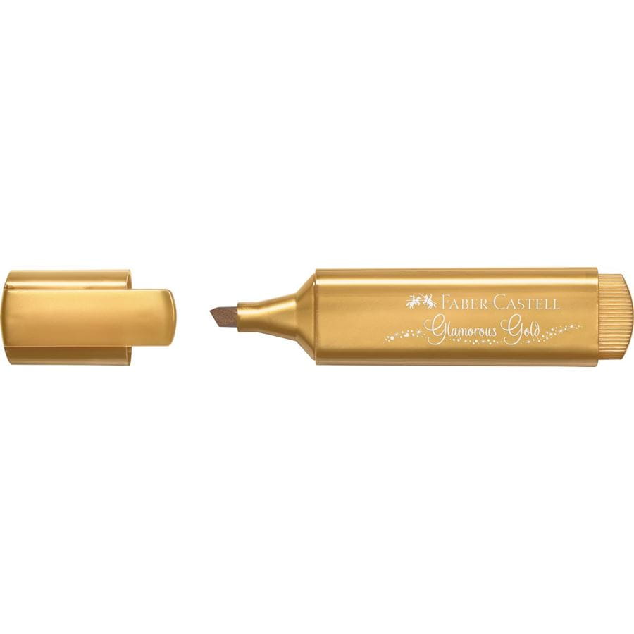 Faber-Castell - Zvýrazňovač Textliner 46 Metallic, metalická zlatá