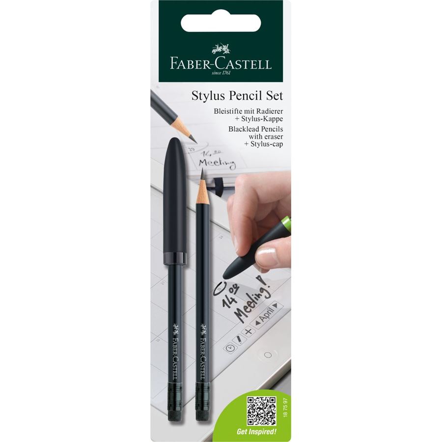 Faber-Castell - Gratitová tužka STYLUS pro dotykové displeje BL 2ks