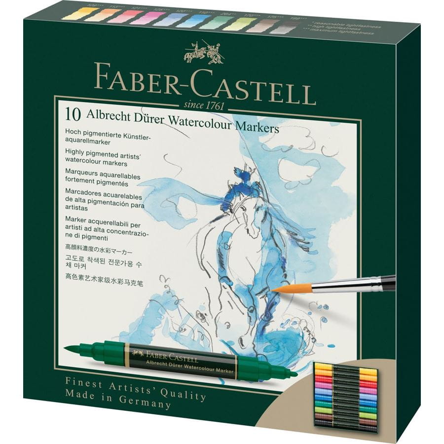 Faber-Castell - Popisovač akvarelový Albrecht Dürer, pap. krabička 10 ks