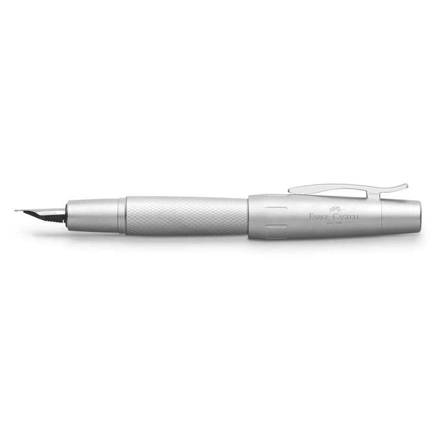 Faber-Castell - Plnicí pero e-motion Pure Silver, M, stříbrná