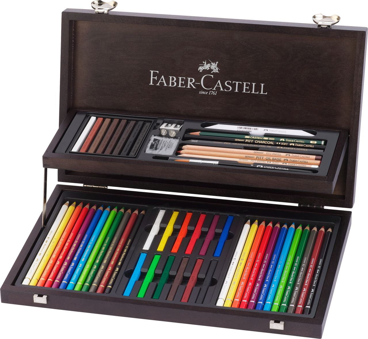 Faber-Castell - Kolekce Art & Graphic, dřevěná kazeta 54 ks a příslušenství