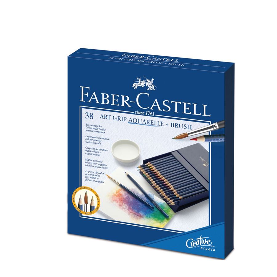 Faber-Castell - Pastelky Art Grip akvarel STUDIO BOX 36 ks + štětec