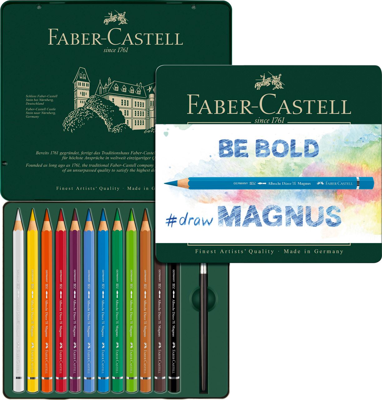 Faber-Castell - Pastelka Albrecht Dürer Magnus, plechová krabička 12 ks