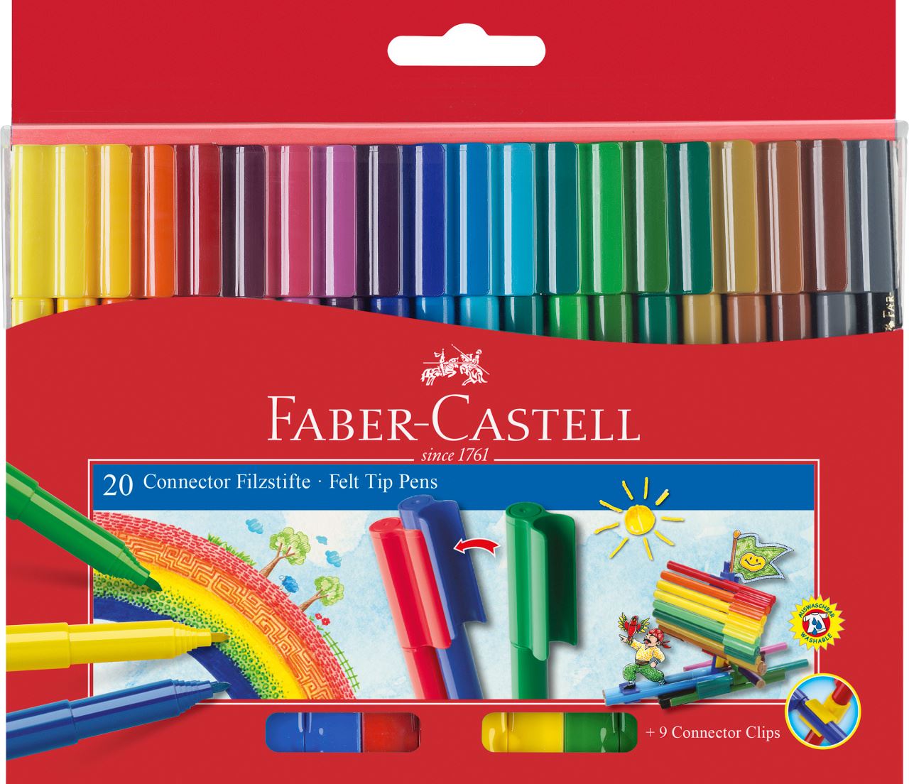 Faber-Castell - Fixy Connector, papírová krabička 20 ks