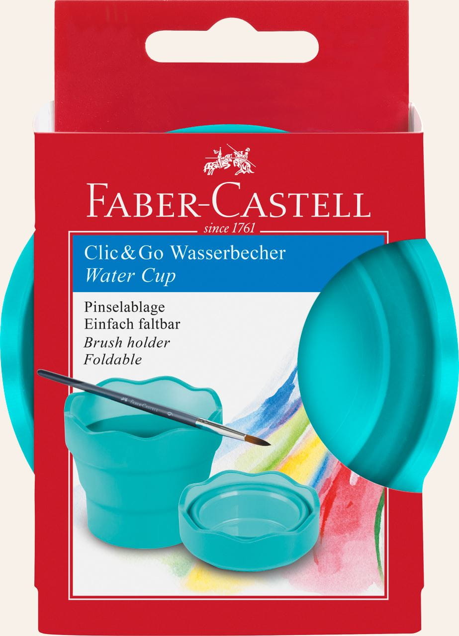 Faber-Castell - Kelímek na vodu Clic&Go, tyrkysová