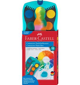 Faber-Castell - Vodové barvy Connector, tyrkysová paleta, 12 barev