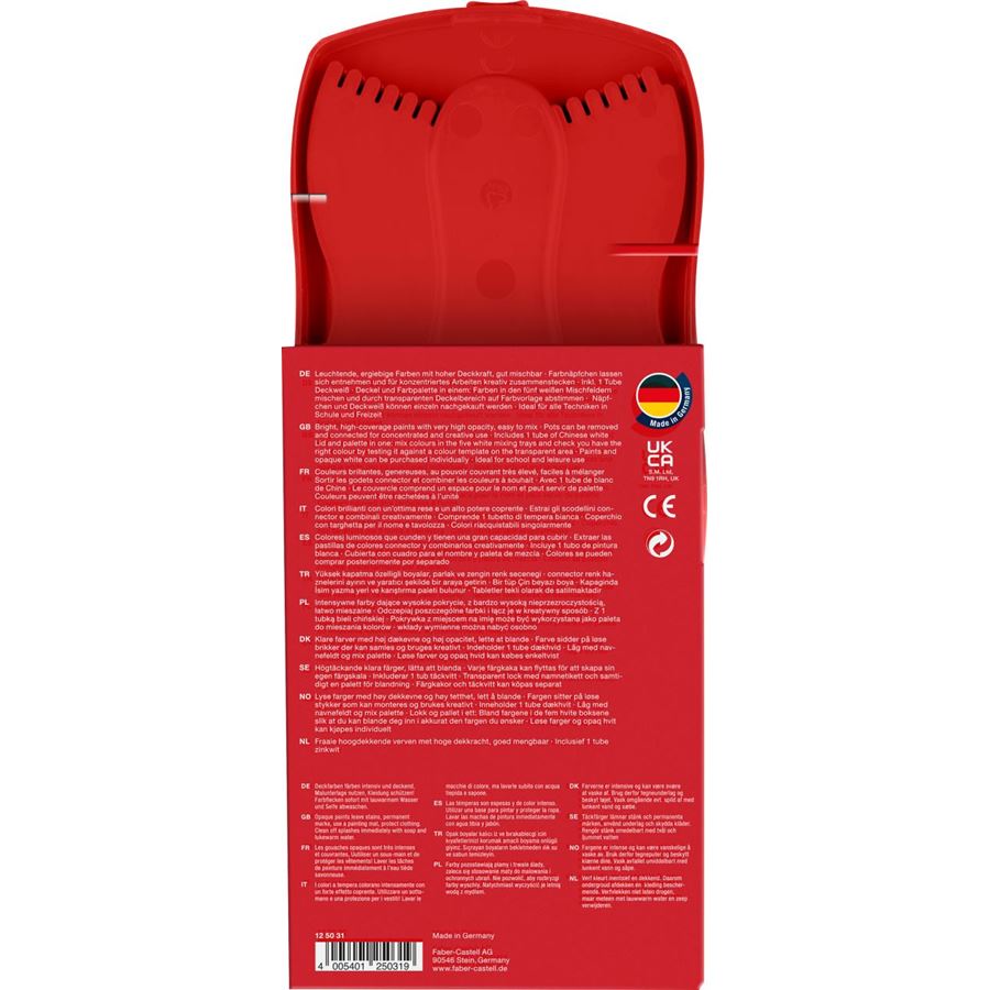 Faber-Castell - Vodové barvy Connector, červená paleta, 24 barev