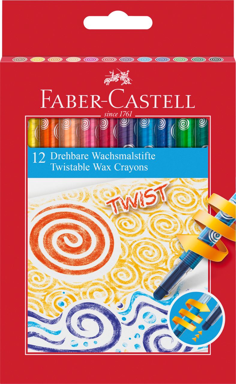 Faber-Castell - Voskovky vysouvací, papírová krabička 12 ks