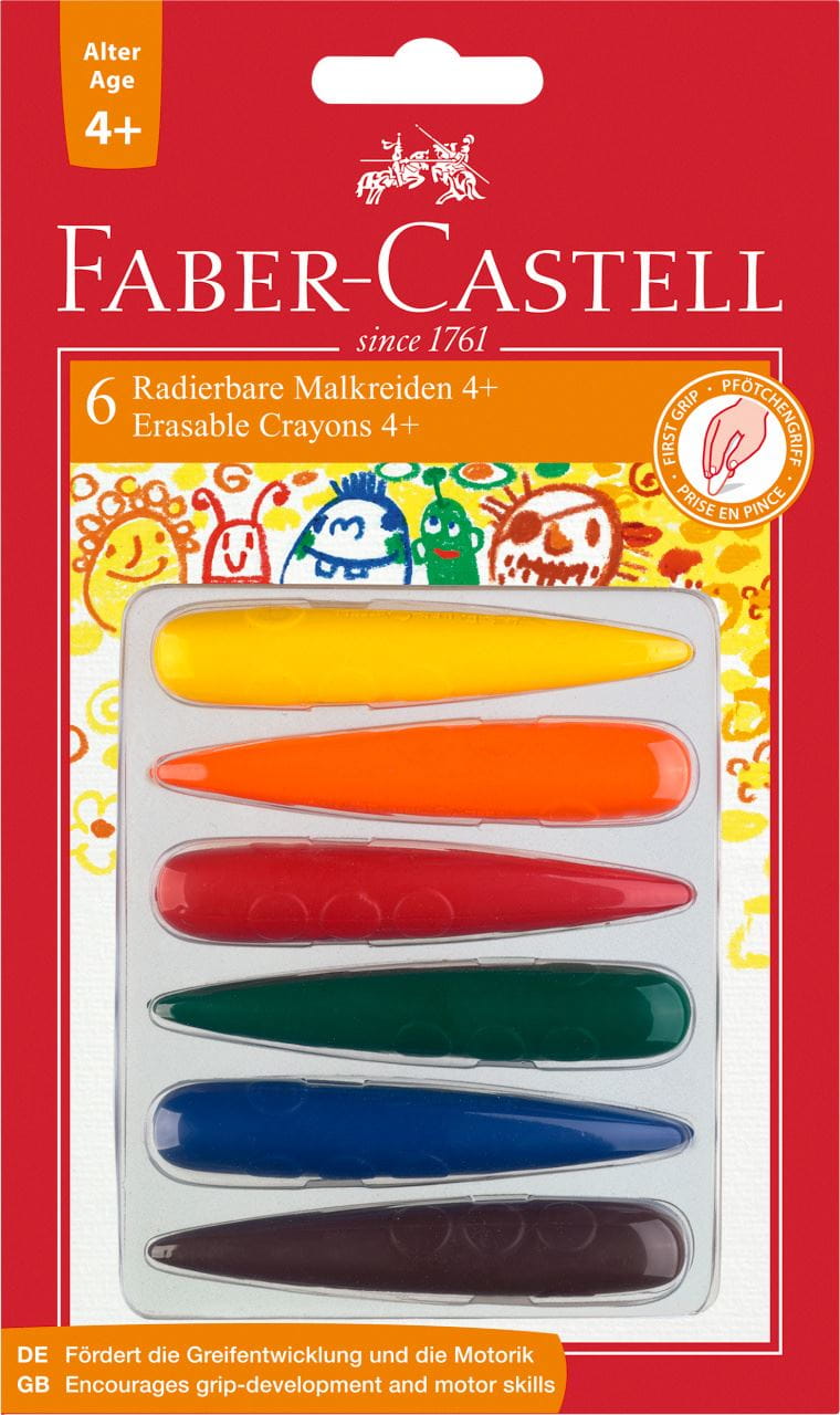 Faber-Castell - Plastové pastelky do dlaně, plastové pouzdro 6 ks