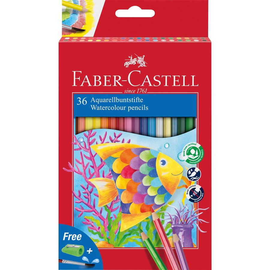 Faber-Castell - Pastelka akvarelová Classic Colour, papírová krabička 36 ks