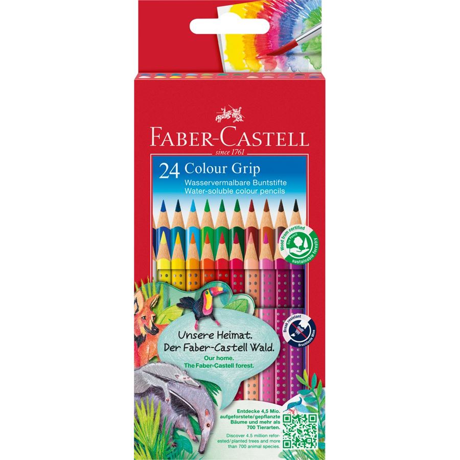 Faber-Castell - Pastelka Colour Grip, papírová krabička 24 ks