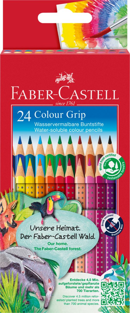 Faber-Castell - Pastelka Colour Grip, papírová krabička 24 ks