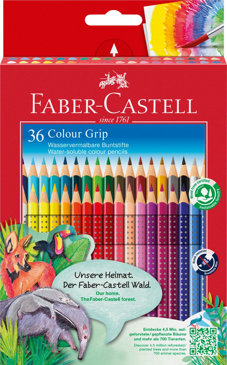 Faber-Castell - Pastelka Colour Grip, papírová krabička 36 ks