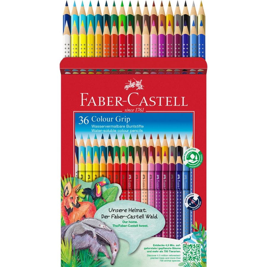 Faber-Castell - Pastelka Colour Grip, papírová krabička 36 ks