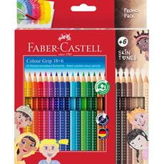 Faber-Castell - Colour Grip col. pencils skin tones, cardboard wallet of 24