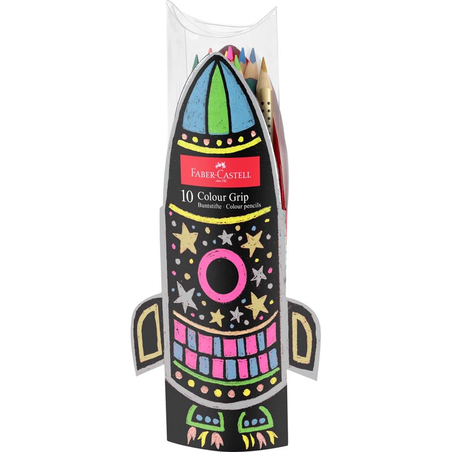 Faber-Castell - Pastelka Grip dárková sada Raketa 10 ks