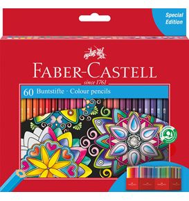 Faber-Castell - Pastelka šestihranná, papírová krabička 60 ks