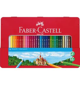 Faber-Castell - Pastelka šestihranná, plechová krabička 36 ks