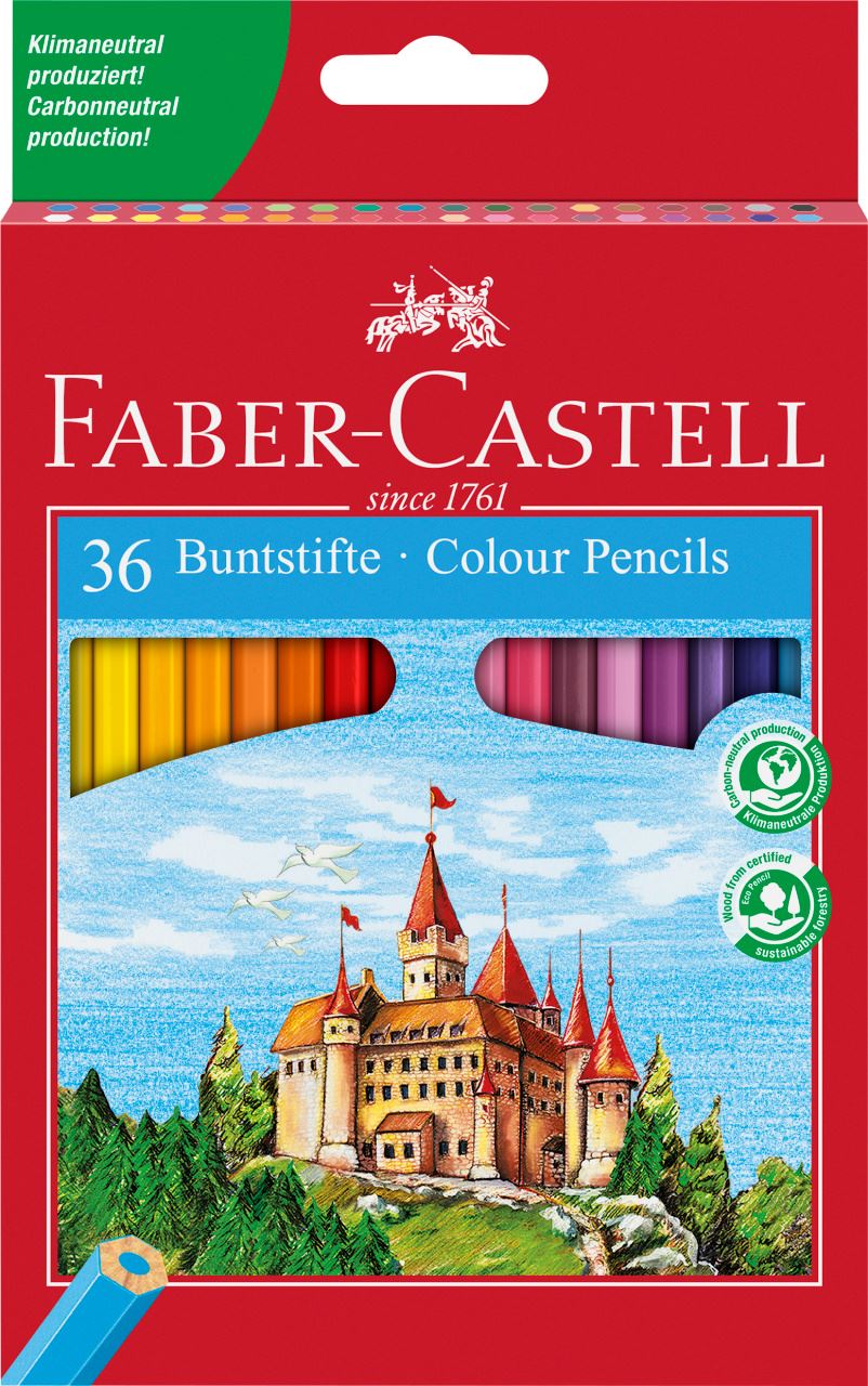 Faber-Castell - Pastelka šestihranná, papírová krabička 36 ks