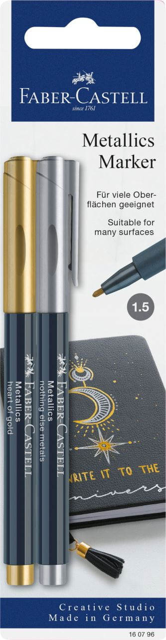 Faber-Castell - Popisovač Metallic, Heart of gold / nothing else metals